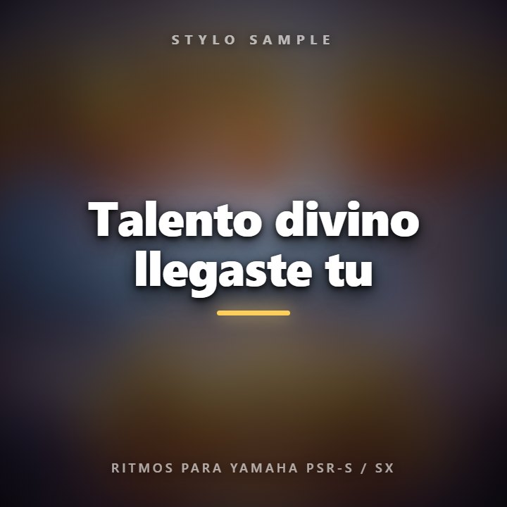 Talento divino llegaste tu